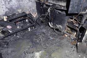 Much of the house was destroyed by fire 