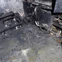 Much of the house was destroyed by fire 