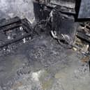 Much of the house was destroyed by fire 