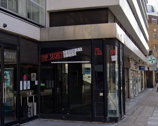 The Top Secret Comedy Club on Drury Lane has banned audience members with Botox 