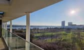 This apartment comes with an enormous balcony with gorgeous views of the River Thames 