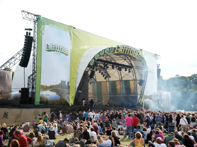  A general view of the main stage on day 3 of the Latitude Festival held in Henham Park, Southwold on July 18, 2009 in Southwold, England. 