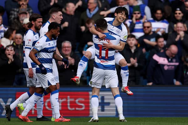 Koki Saito opens the scoring against Leeds United.