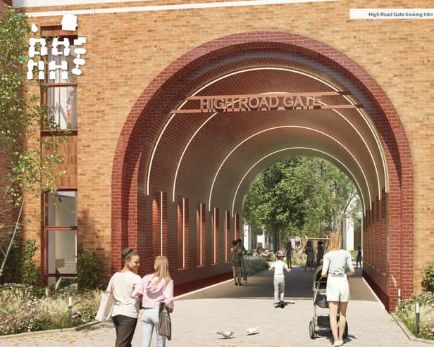 Concept image showing High Road Gate at the Great North Leisure Park development