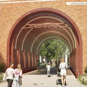 Concept image showing High Road Gate at the Great North Leisure Park development