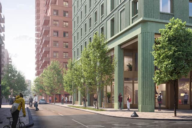 An artist's impression of Atlip Gardens where the 885 homes will be made up of 441 ‘co-living units’ and 464 mixed-sized apartments