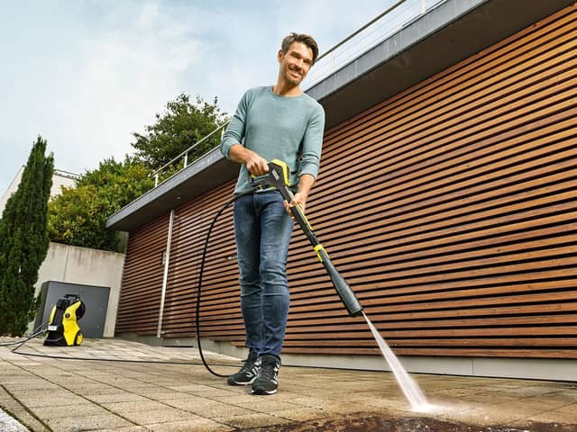 Clearing grime off paving slabs can be a therapeutic spring chore - if you've got a decent pressure washer