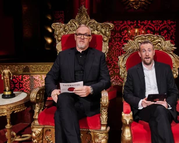 Taskmaster Greg Davies and his assistant 'Little' Alex Horne.