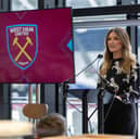 Baroness Karren Brady CBE speaking at the announcement of the Club's new Foundation Community Hub