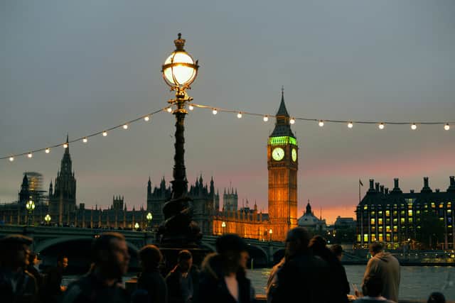 Other popular tourist spots include the area around the London Eye and Houses of Parliament