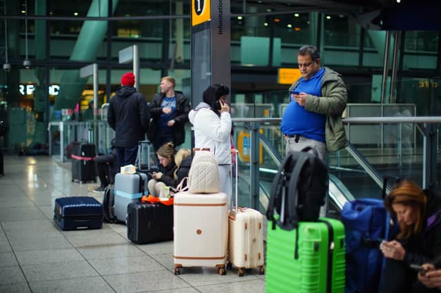 Passengers at Heathrow Airport have been left stranded after the airport was shut down and travel services were suspended.