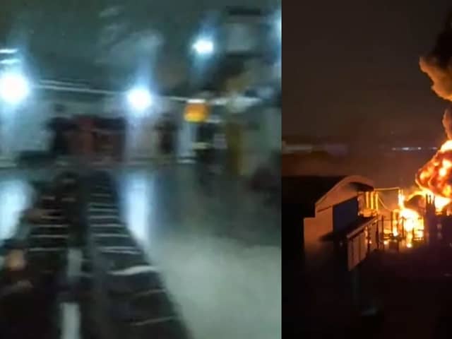 Heathrow Airport in darkness after a fire at a nearby electrical substation.