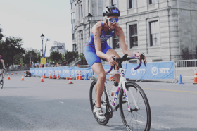  Lauren Weston racing in Canada at the Montreal World Championships, where she finished 15th.