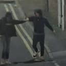 Ramaray Treasure and Leon Sykes fist bump moments after raining blows on a man with West Street with knives in hand.