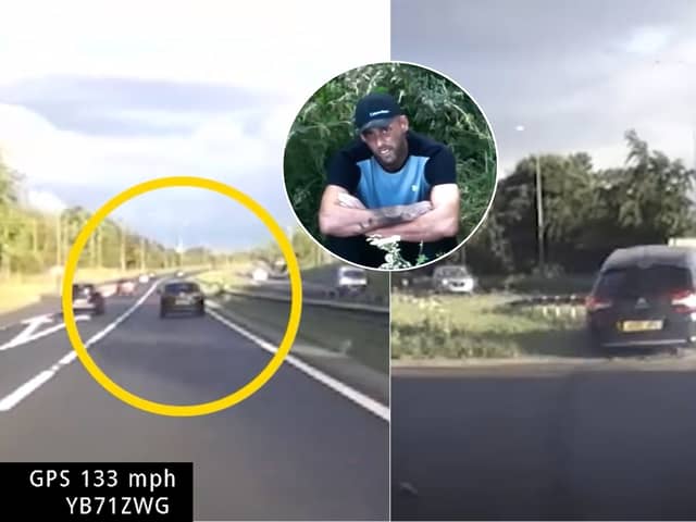 Liam Ainslie reached speeds exceeding 130mph in a stolen car during a police chase on the A19.  