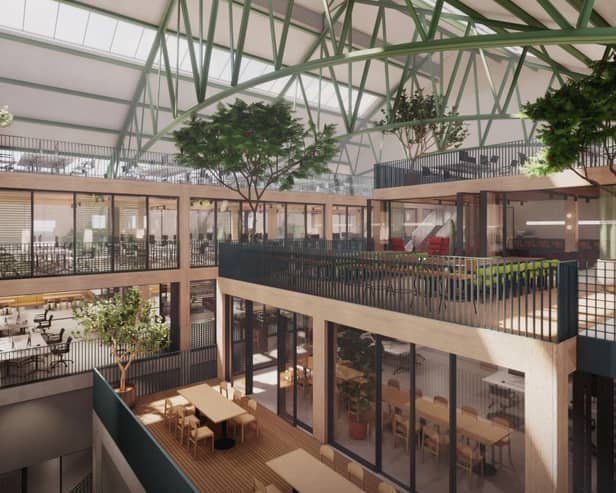 The studios will include break-out areas and office space