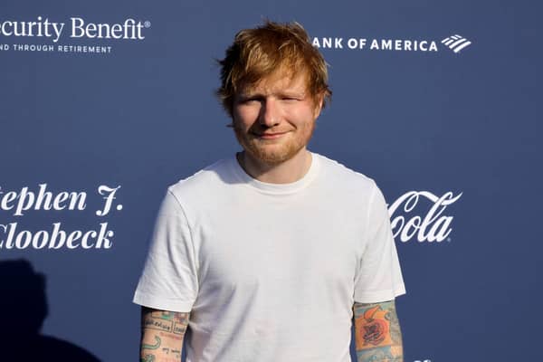 To celebrate his new single Azizam Ed Sheeran has been out and about across London.