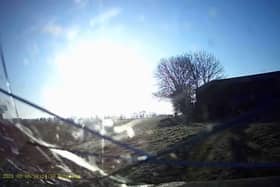 Charlie Taylor, driving after the crash. A reckless drink driver was caught on his own dash cam crashing his car into a tree after a night of booze - and plotting to falsely report it stolen. 
