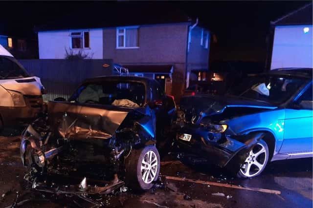 Head-on collision in High Wycombe.