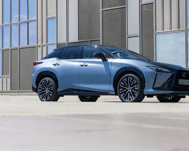 The Lexus RZ series has striking styling, and looks great from most angles