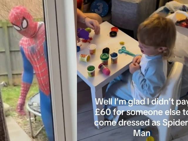 Derbyshire boy’s unexpected reaction to Spider-Man birthday visit.