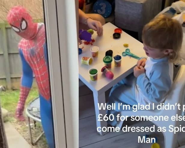 Derbyshire boy’s unexpected reaction to Spider-Man birthday visit.