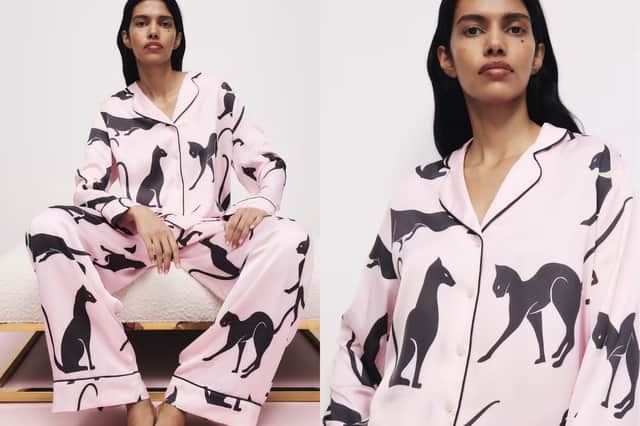 The Cat Print Pyjama Set £55