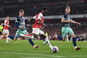 Saka came off against Real Madrid on Tuesday