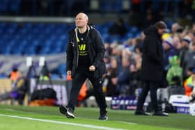 Alex Neil, Head Coach of Millwall, reacts during the Sky Bet Championship match between Leeds United FC and Millwall FC at Elland Road on March 12, 2025 in Leeds, England.