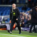 Alex Neil, Head Coach of Millwall, reacts during the Sky Bet Championship match between Leeds United FC and Millwall FC at Elland Road on March 12, 2025 in Leeds, England.