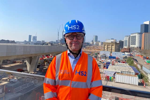 Mark Wild, the CEO of HS2 Ltd, at Birmingham's Curzon Street Station