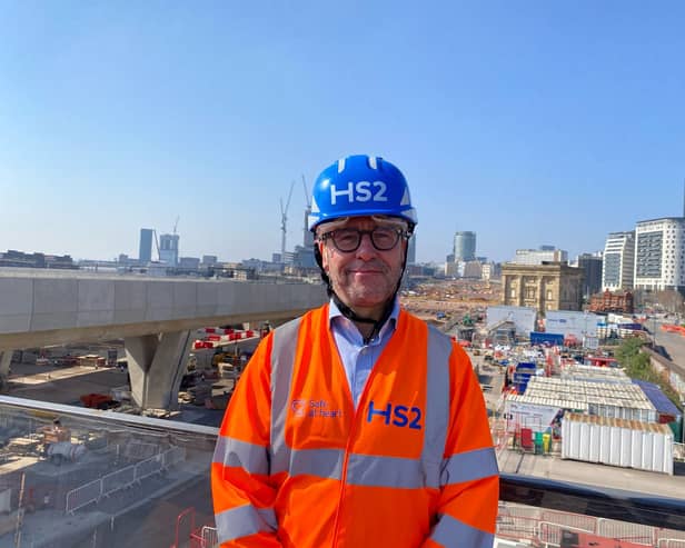 Mark Wild, the CEO of HS2 Ltd, at Birmingham's Curzon Street Station