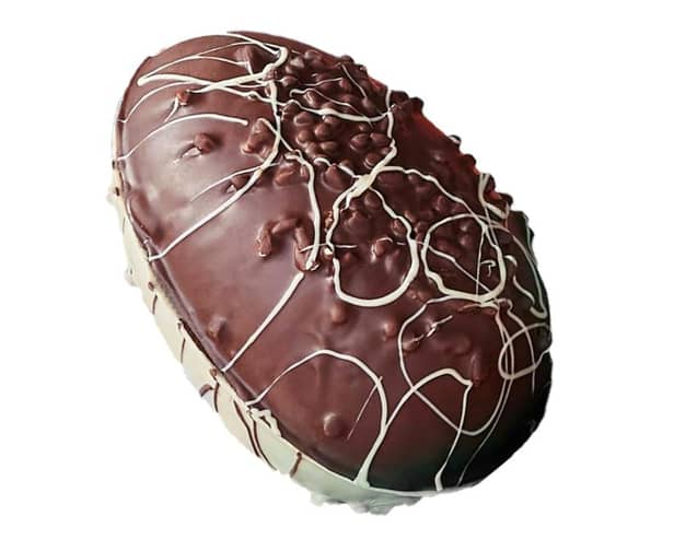 Sculpted by Hotel Chocolat, the £90 egg is is the size of an ostrich egg