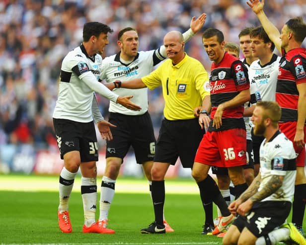 Gary O'Neil was sent off for QPR in the 2014 Championship play-off final.