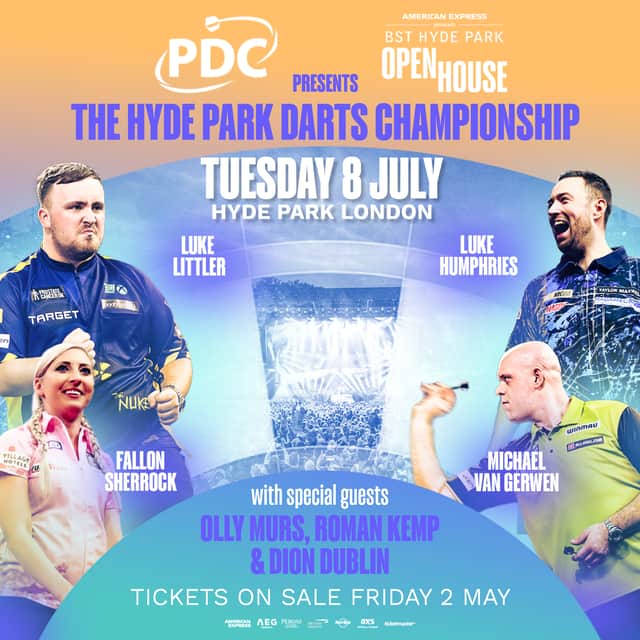 Tickets go on sale on Friday 2nd May.