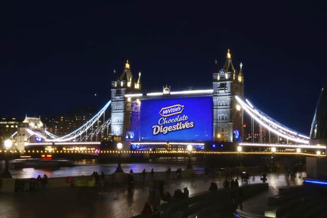 McVitie’s has celebrated its iconic chocolate digestive at some of London’s most iconic landmarks.