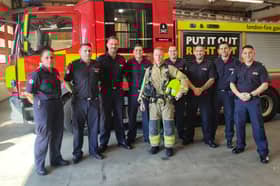 Firefighter Steve Moore and crew at Edmonton fire station