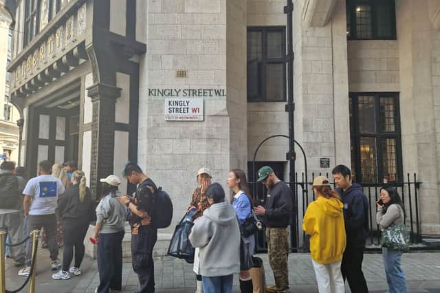 Jellycat fans queue down Kingly Street for the new limited edition plushies.