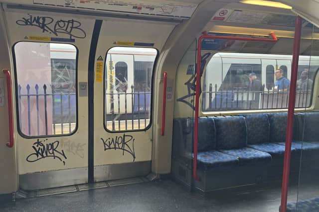 Graffiti on the Central line has increased over recent weeks, while the Bakerloo line has also seen a rise in vandalism