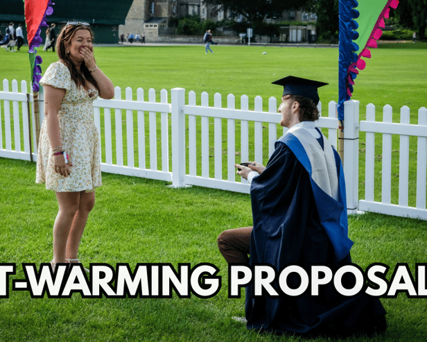 Man proposing to his girlfriend