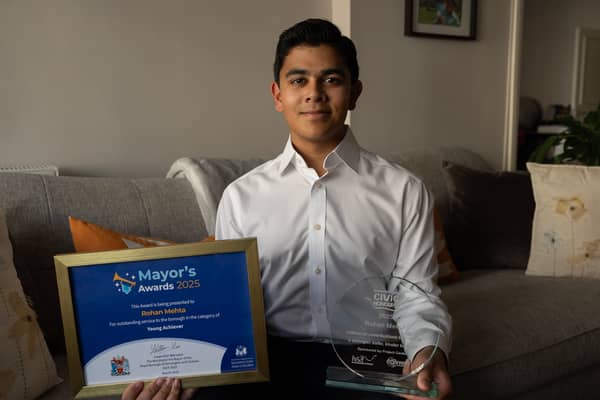 Rohan Mehta won an award from Kensington and Chelsea Council in March