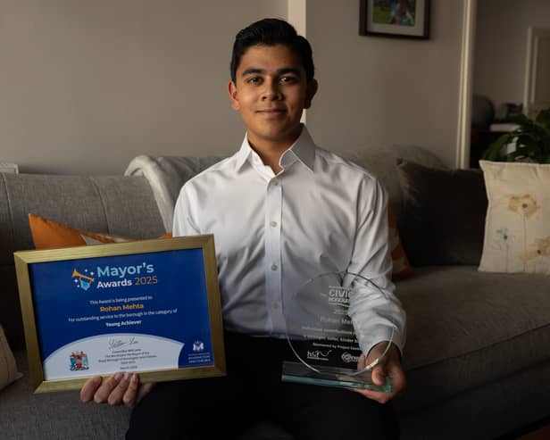 Rohan Mehta won an award from Kensington and Chelsea Council in March