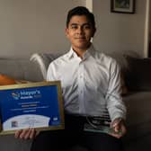 Rohan Mehta won an award from Kensington and Chelsea Council in March