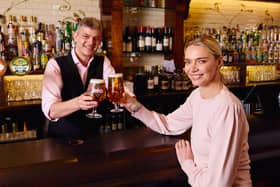 Celebrity landlords Merlin Griffiths and Jodie Kidd have teamed up with HEINEKEN SmartDispense for a new podcast Three Landlords Walk into a Bar
