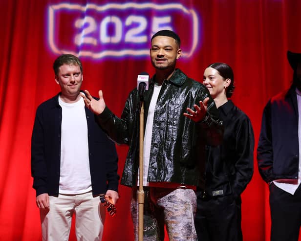 Steven Bartlett accepts the Best International Podcast award for "The Diary of a CEO with Steven Bartlett" onstage during the 2025 iHeartPodcast Awards