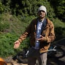 Zia Mahan, an Afghan national and Just Eat delivery cyclist, has been sleeping rough in the car park for the past two or three months