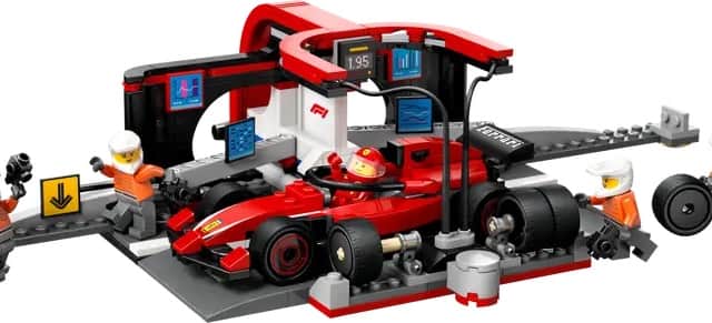 Create your own high-speed pit stops with this child-friendly Ferrari playset