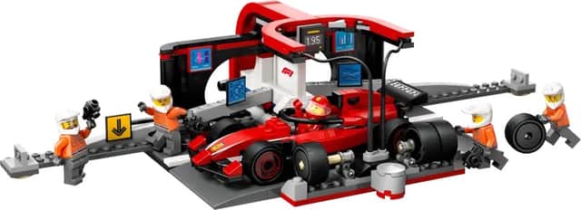 Create your own high-speed pit stops with this child-friendly Ferrari playset