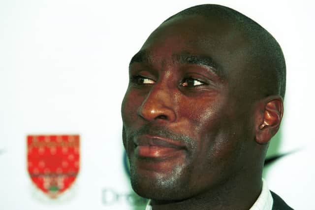 Sol Campbell during a press conference at Arsenal's training ground, London Colney, to announce his signing for Arsenal Football Club