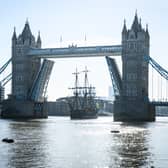 Schedule of when London's Tower Bridge lifts up for ships to pass through.